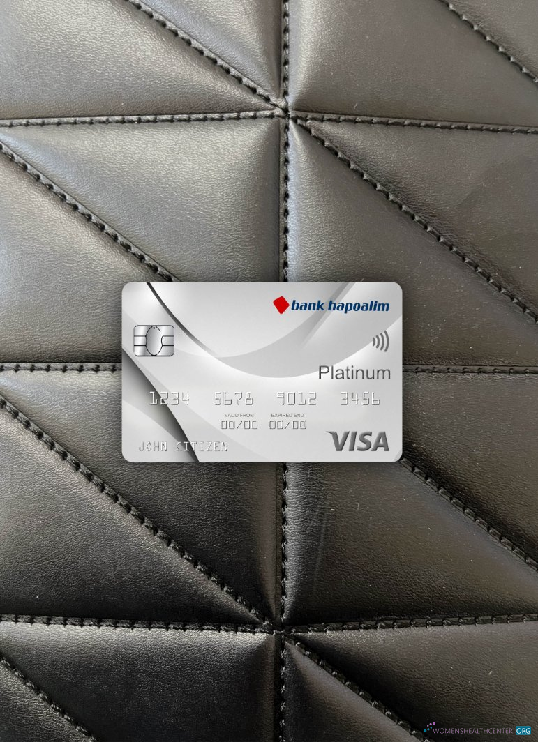 Download Israel Bank Hapoalim bank visa platinum card photolook front Photoshop template